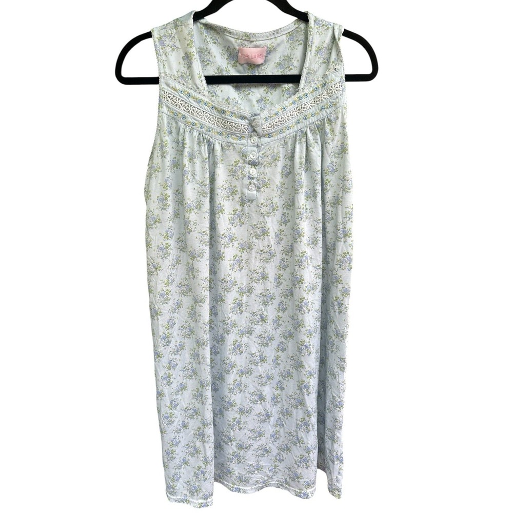 Women's Nap Dress Size XL Floral Embroidered Sleeveless Cottagecore Prairie Mumu